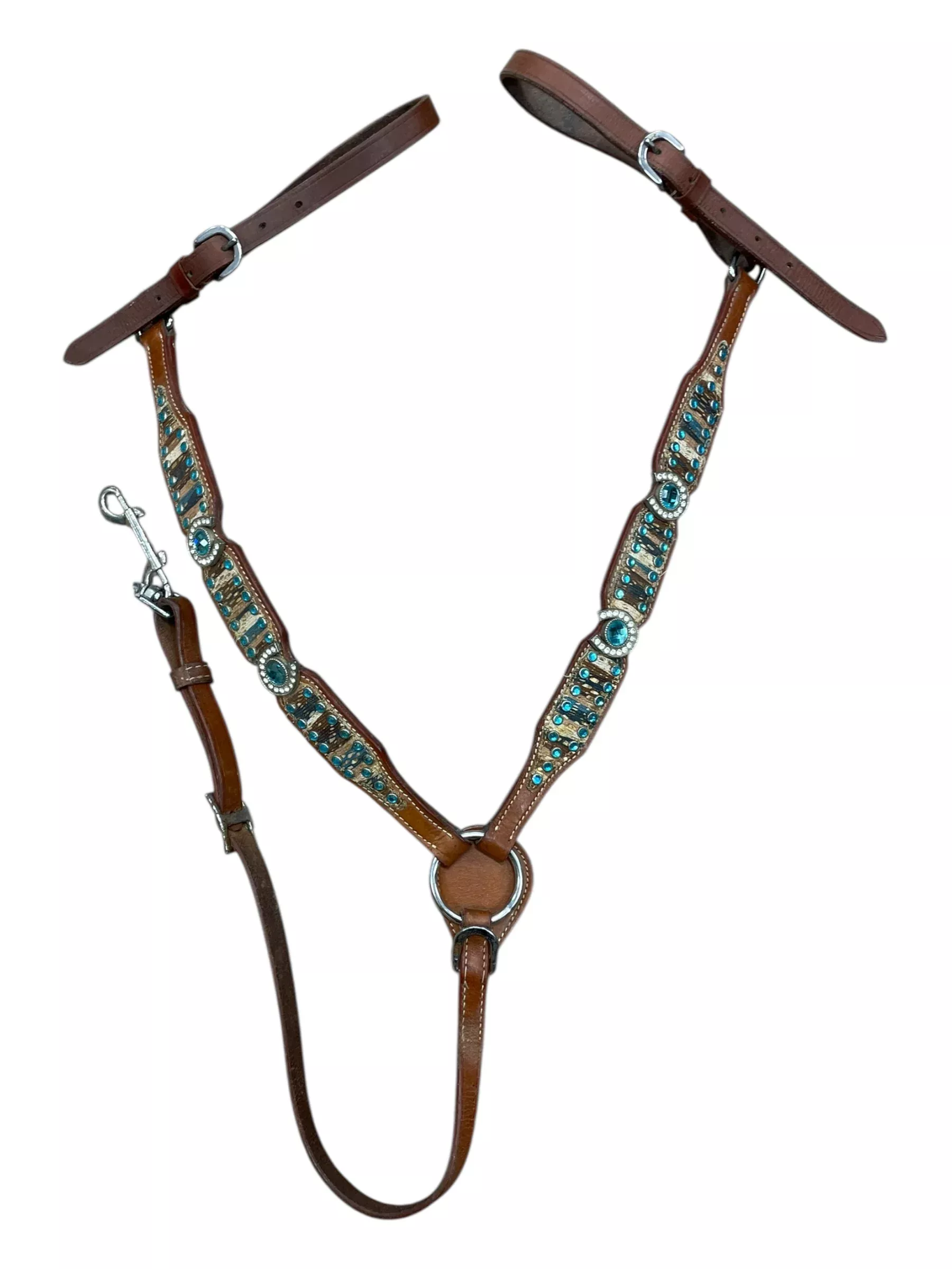 Breast Collar - Brown/Bling - Approx F/S - USED