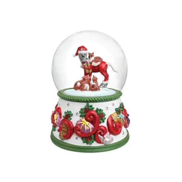 Breyer Foal & Foxy Friends Musical Snow Globe