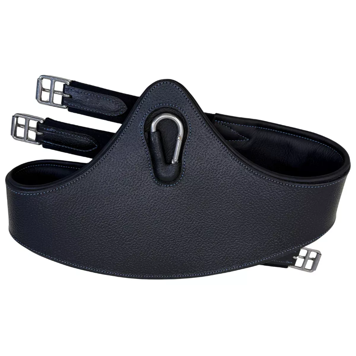 Butet 'Erg' Training Girth in Black/Blue Stitching - 125 cm (49")