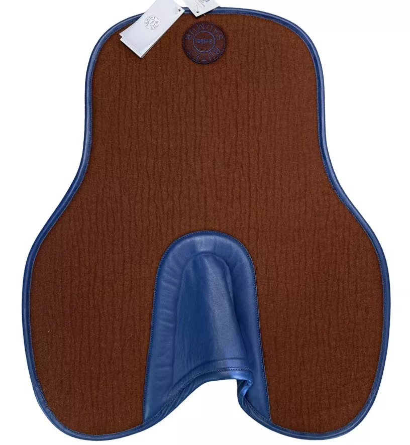Butet Standard Felt Half Pad in Chocolate/Denim - Full