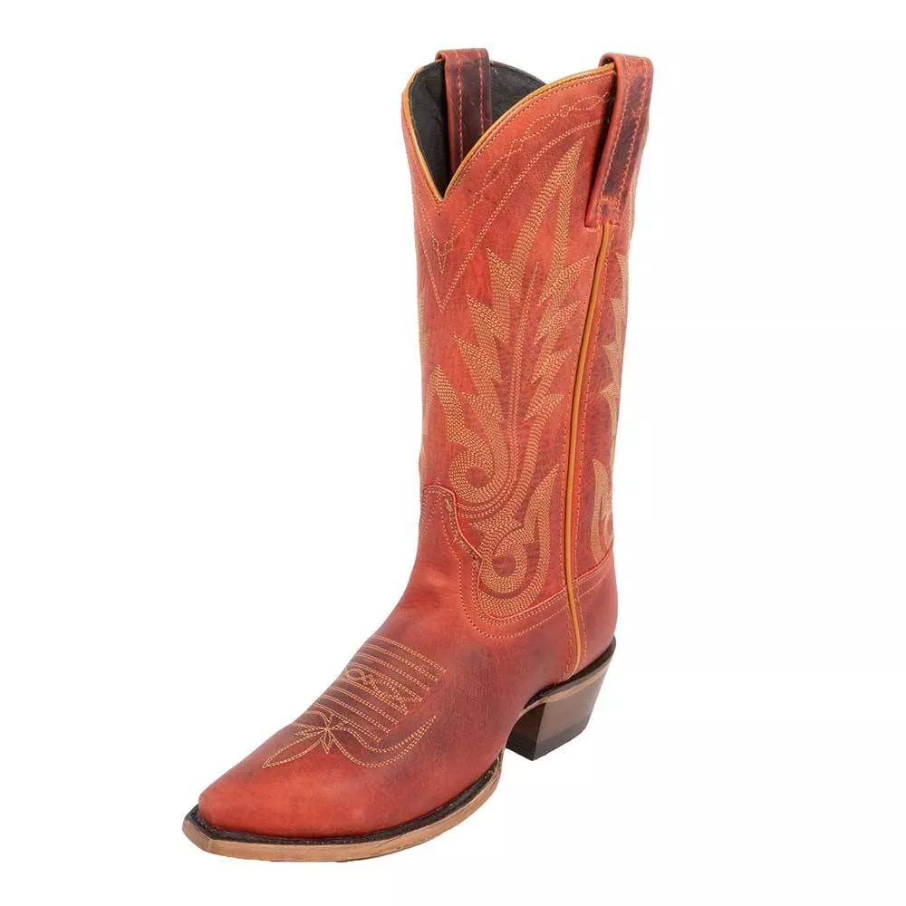 Caborca Silver Amazonas Coral Rojo Boot - FINAL SALE