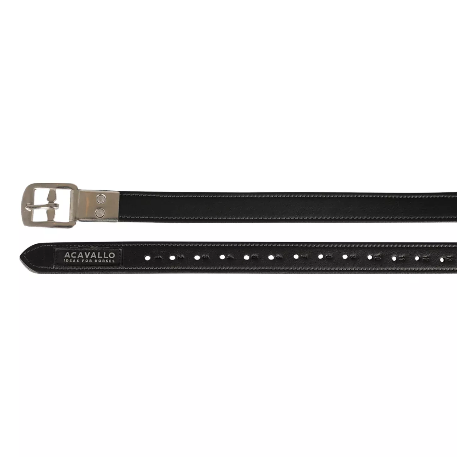 Calfskin Stirrup Leathers with Encapsulated Shaped Buckle