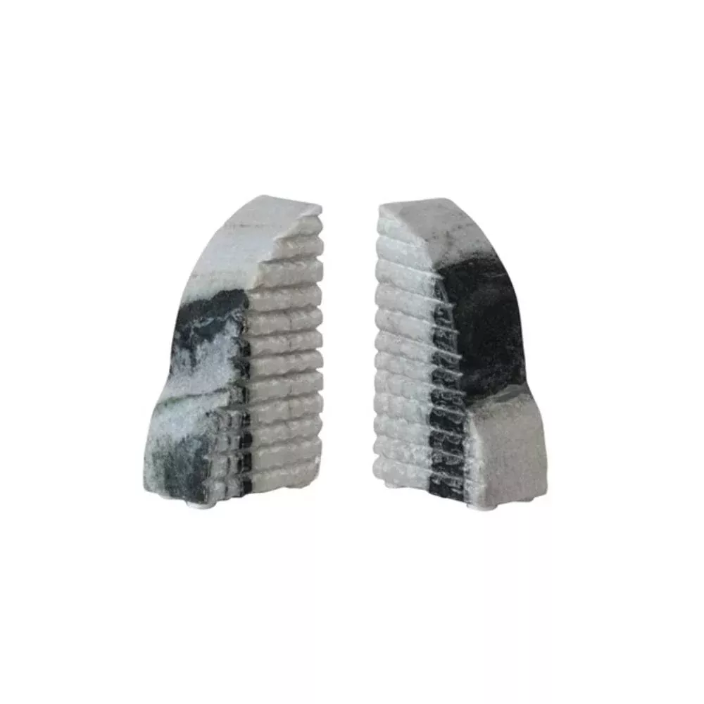 Carved Marble Bookends