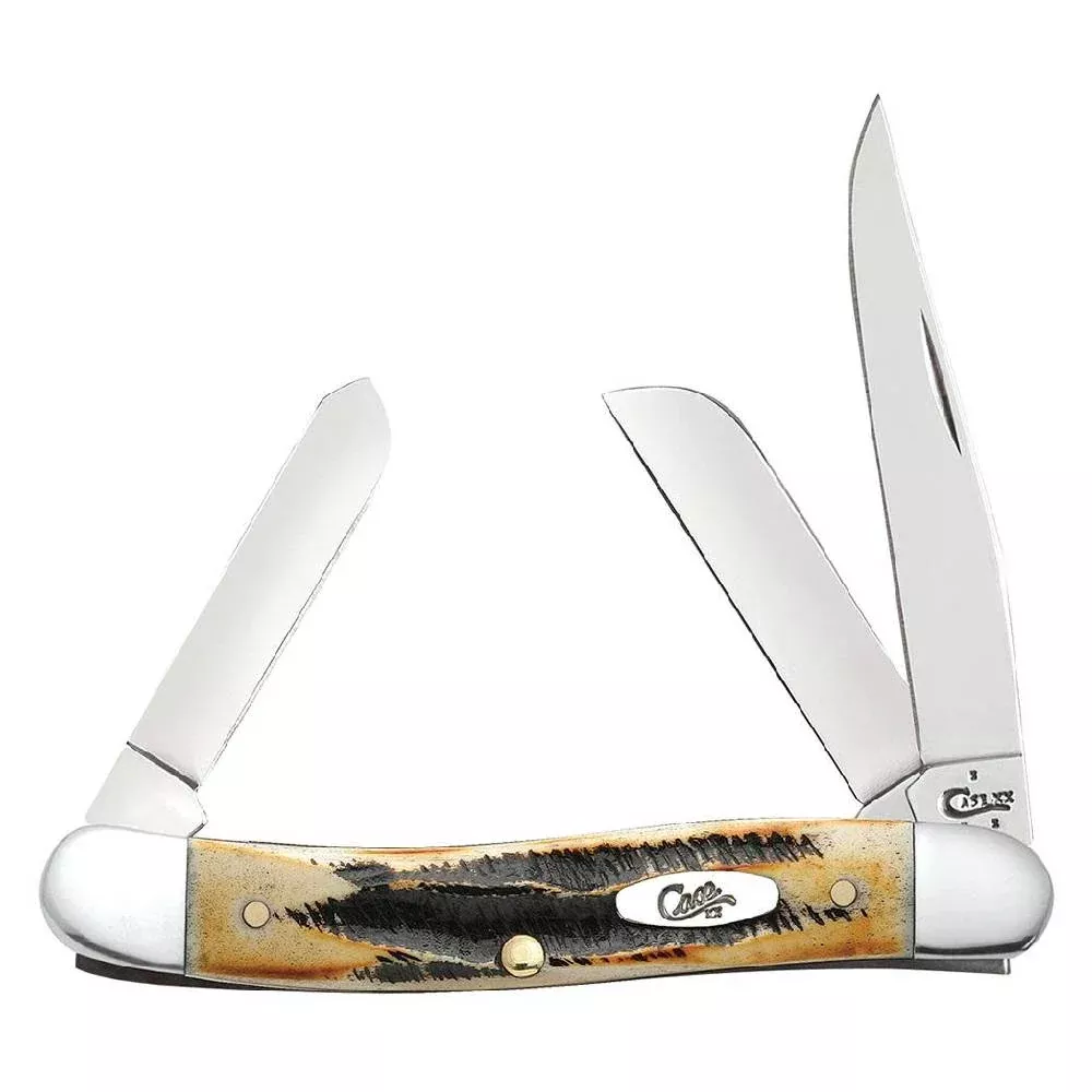 Case 6.5 Bone Stag Medium Stockman