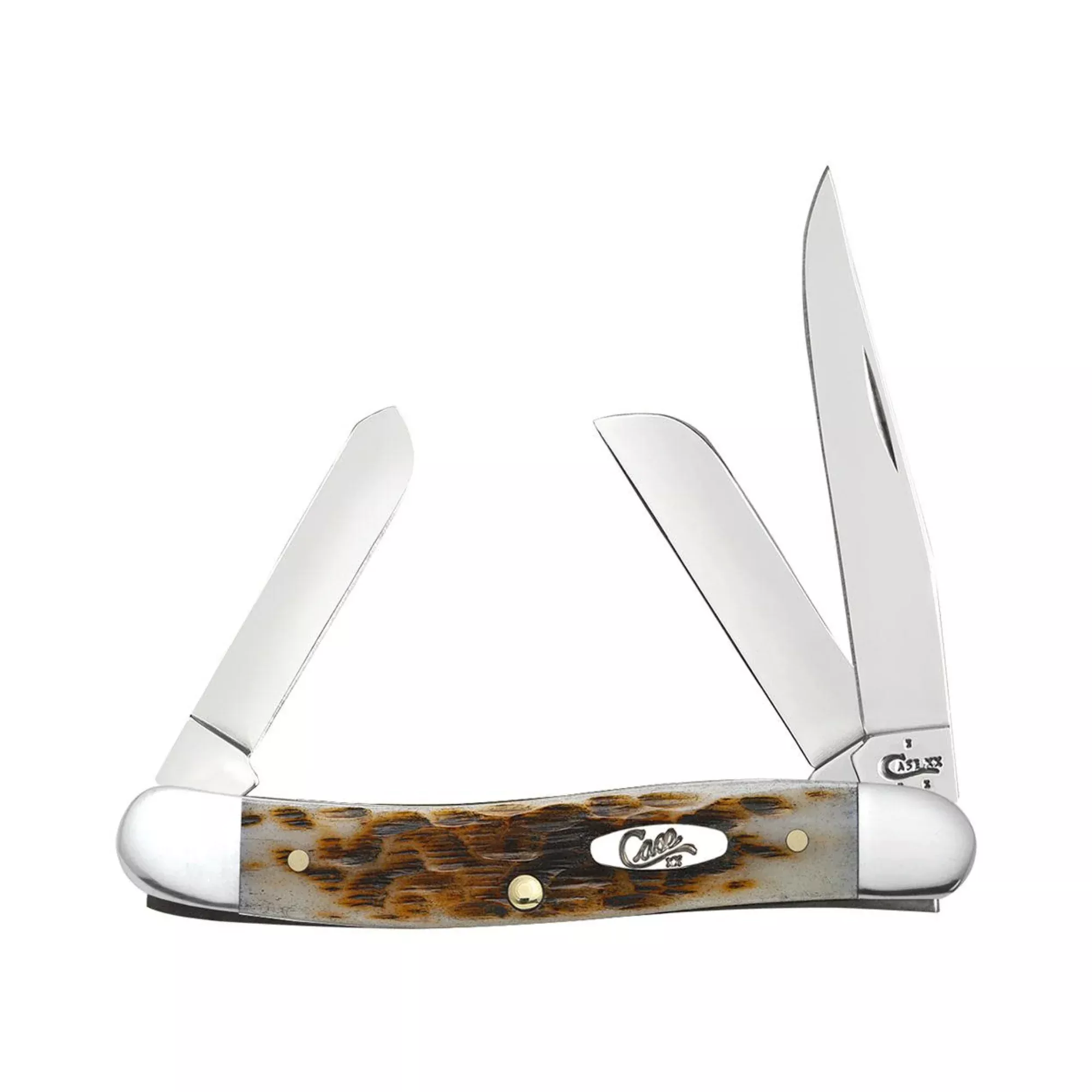 Case Amber Bone CS - Peach Seed Jig Medium Stockman (63032 CS)