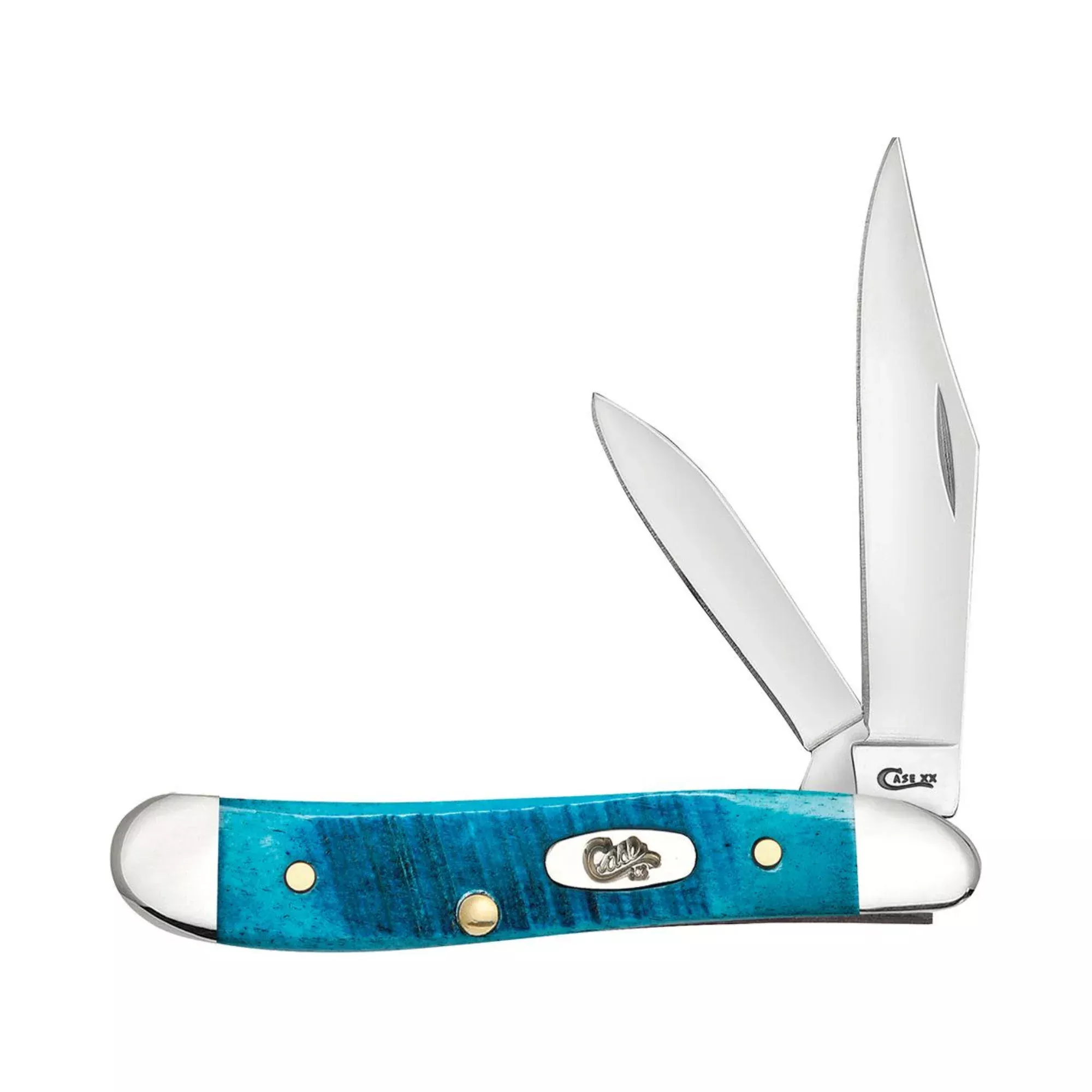 Case Caribbean Blue Bone - Sawcut Jig Peanut (6220 SS)