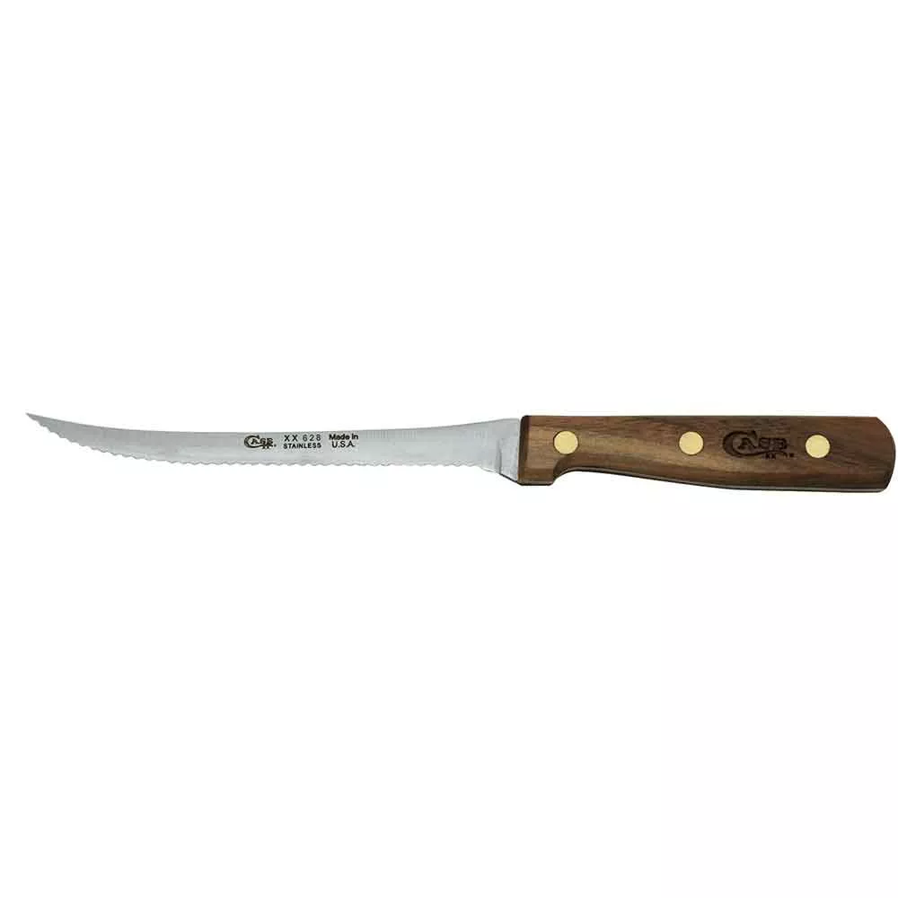 Case Household Cutlery 5 1/2" Tomato Slicer (Solid Walnut)