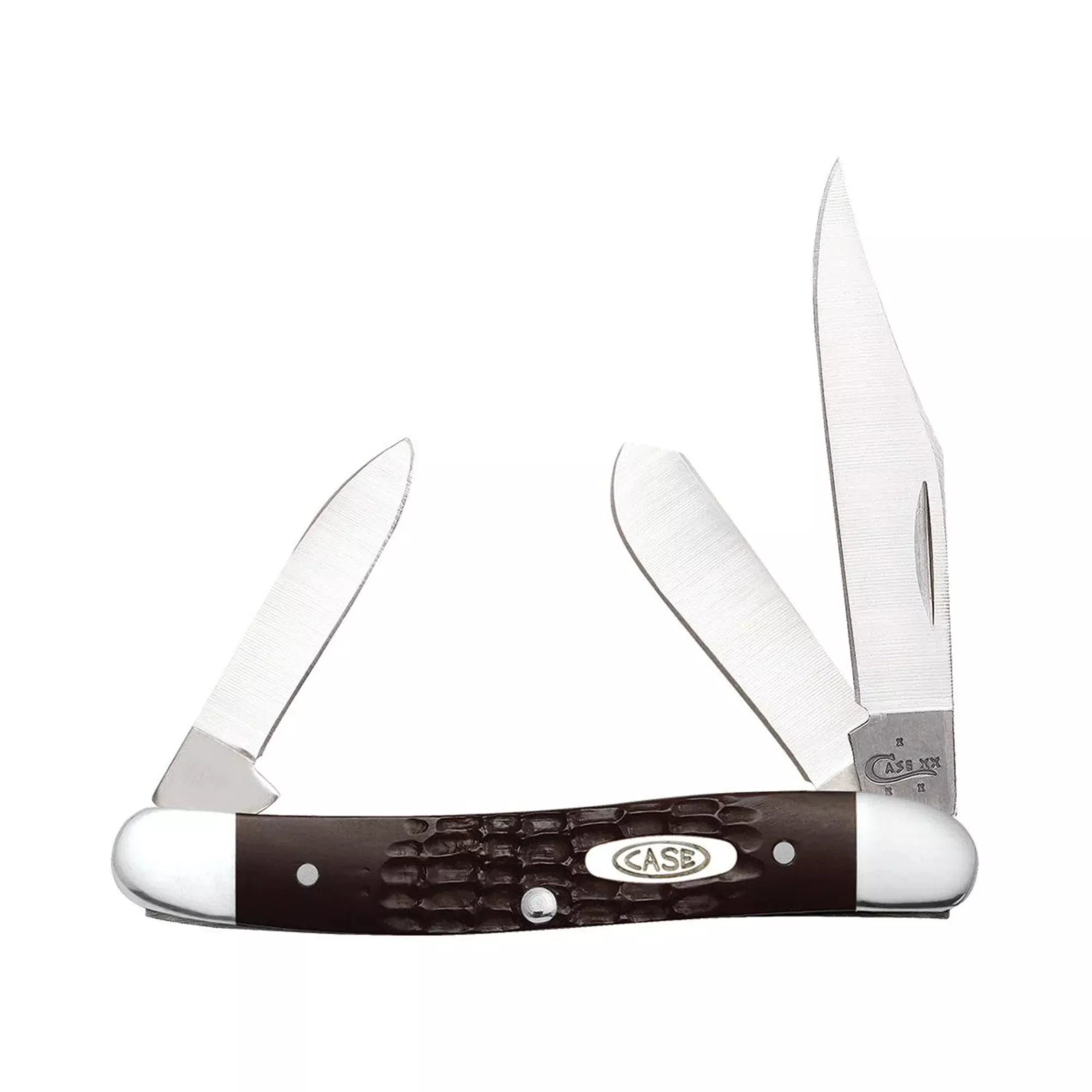 Case Jigged Brown Synthetic - Medium Stockman (6344 SS)