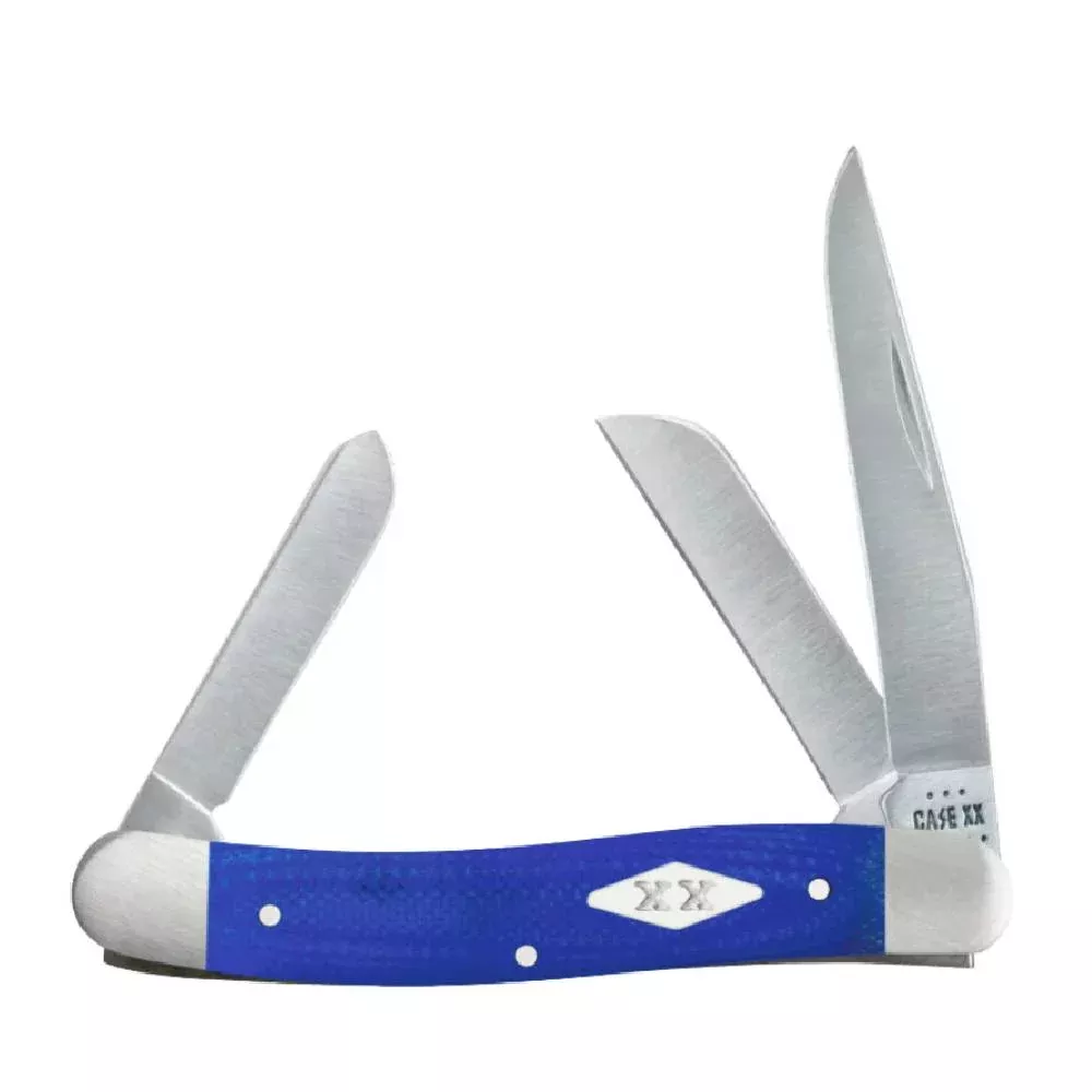 Case Smooth Blue G-10 Medium Stockman