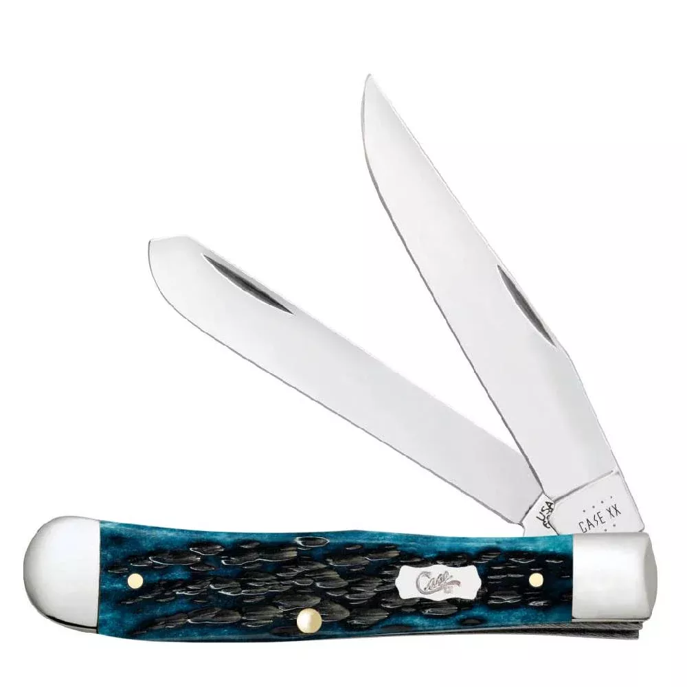 Case Trapper - Pocket Worn Mediterranean Blue Bone