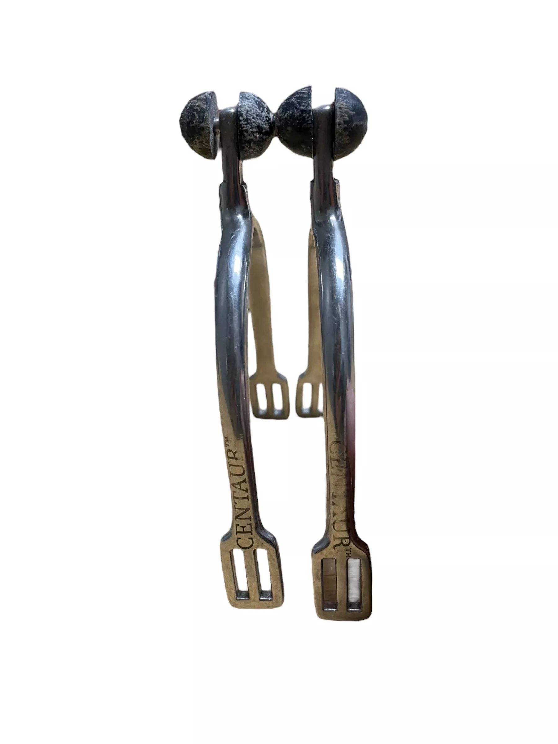 Centaur Roller Ball Spurs - SS/Black - Approx 1" - USED