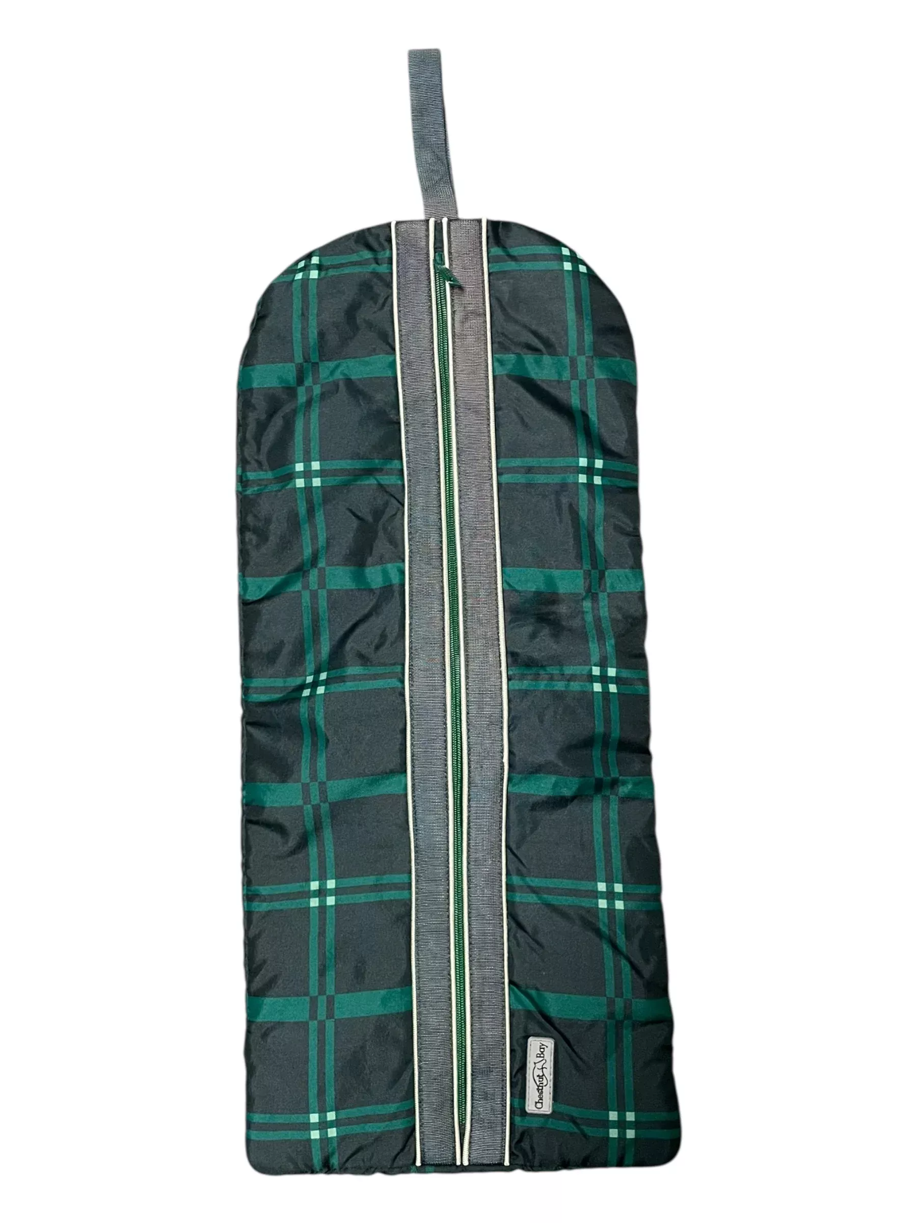 Chestnut Bay Bridle Bag - Green/Black Plaid - USED