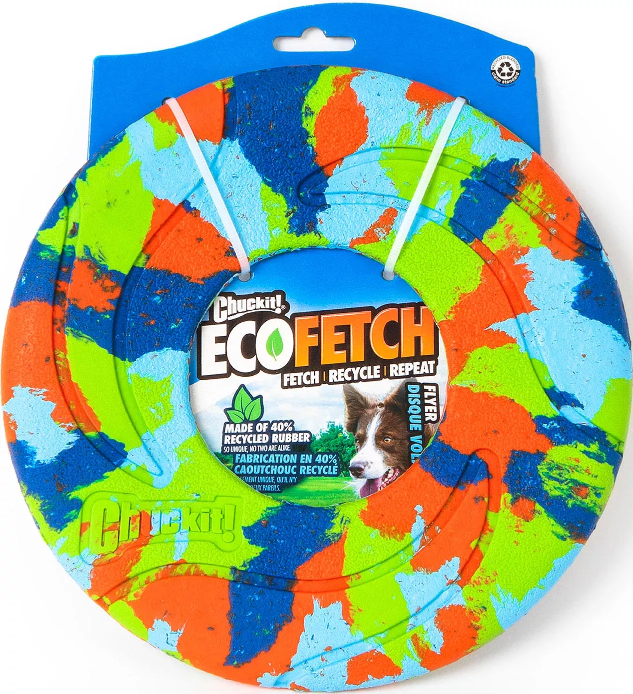 Chuckit! Ecofetch Recycled Rubber Flyer, Medium, Multi