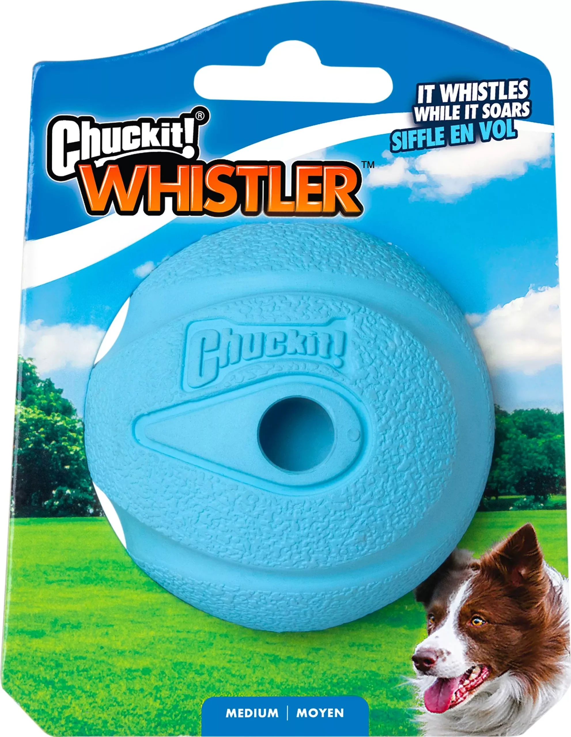 Chuckit! The Whistler Ball, Medium, Blue