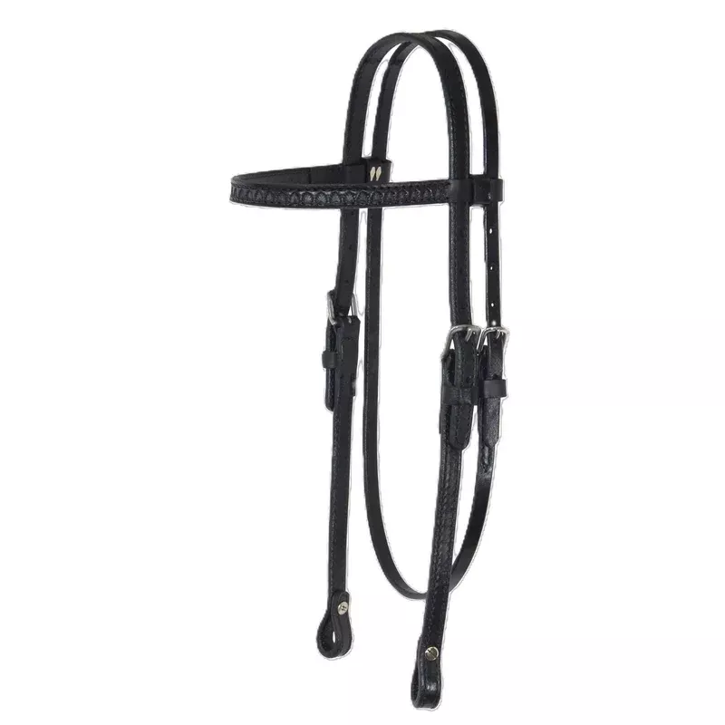Circle Y 5/8" Shell Tooled Browband Headstall