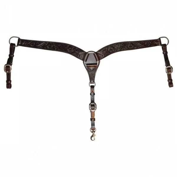 Circle Y Contoured Classic Floral Breast Collar