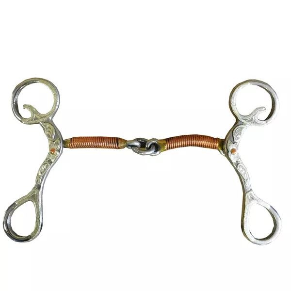 Circle Y O Ring Horse Bit Copper Wrapped Mouth Curb
