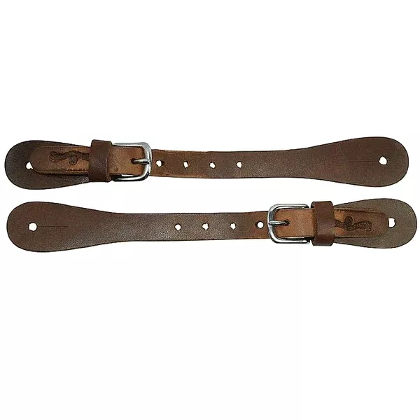 Circle Y Single Ply Leather Cowboy Mens Spur Strap Pair