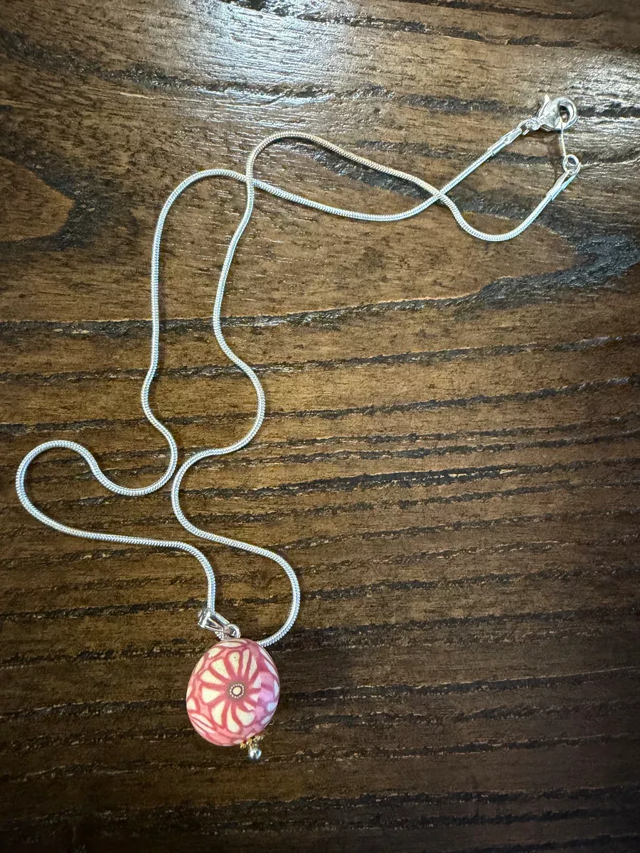 Clay and Silver Necklace