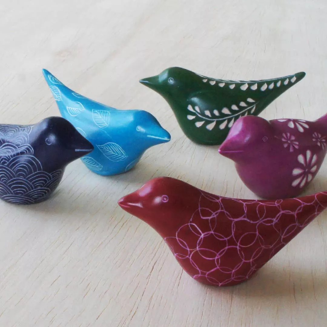 Colorful Soapstone Birds