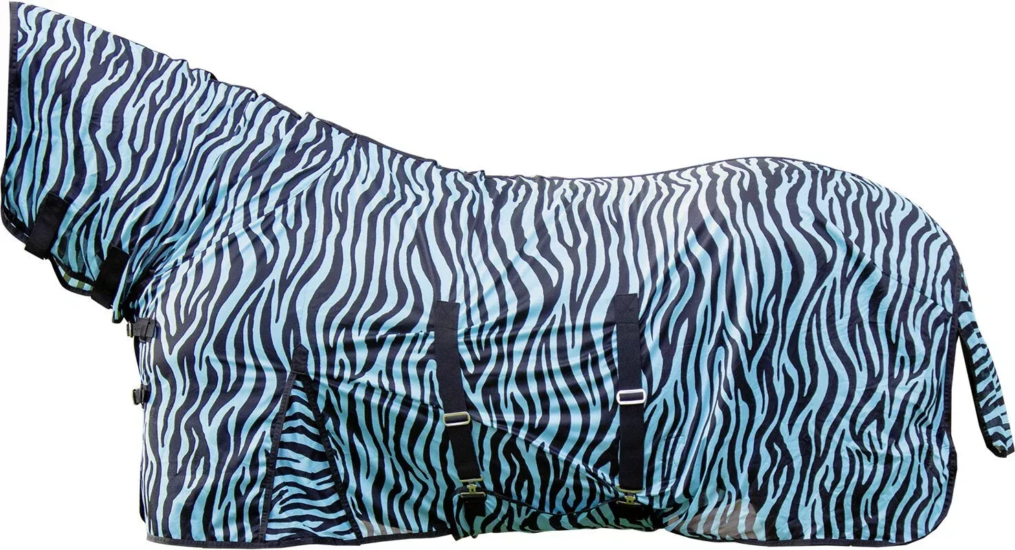 Combo Fly Rug Zebra Aqua