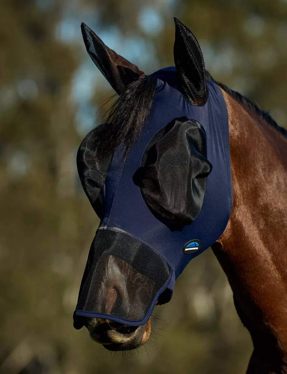 ComFiTec Luxe Stretch Fly Mask With Ears & Nose