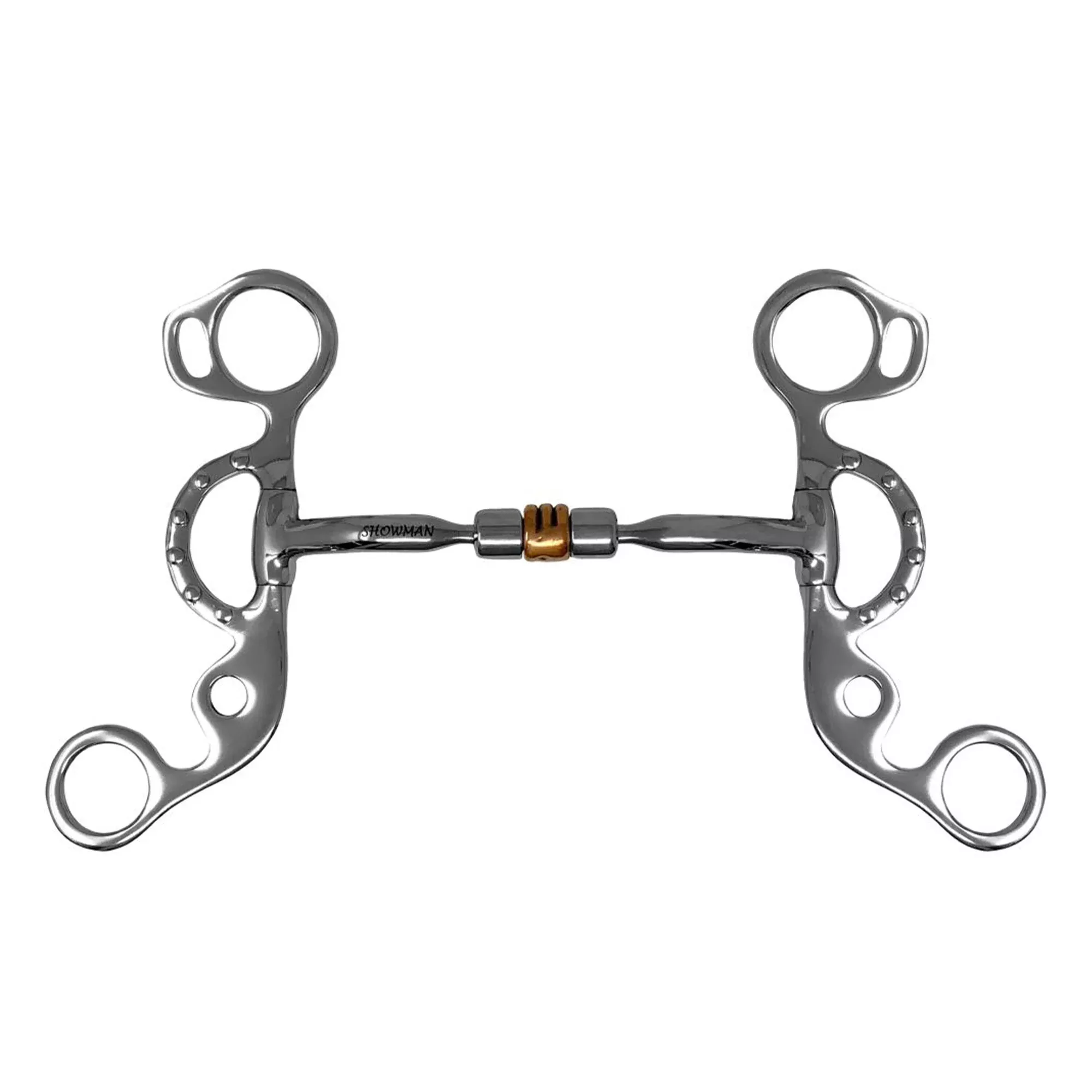 Comfort Jointed Copper Roller Short Shank Snaffle Curb Bit Stainless Steel