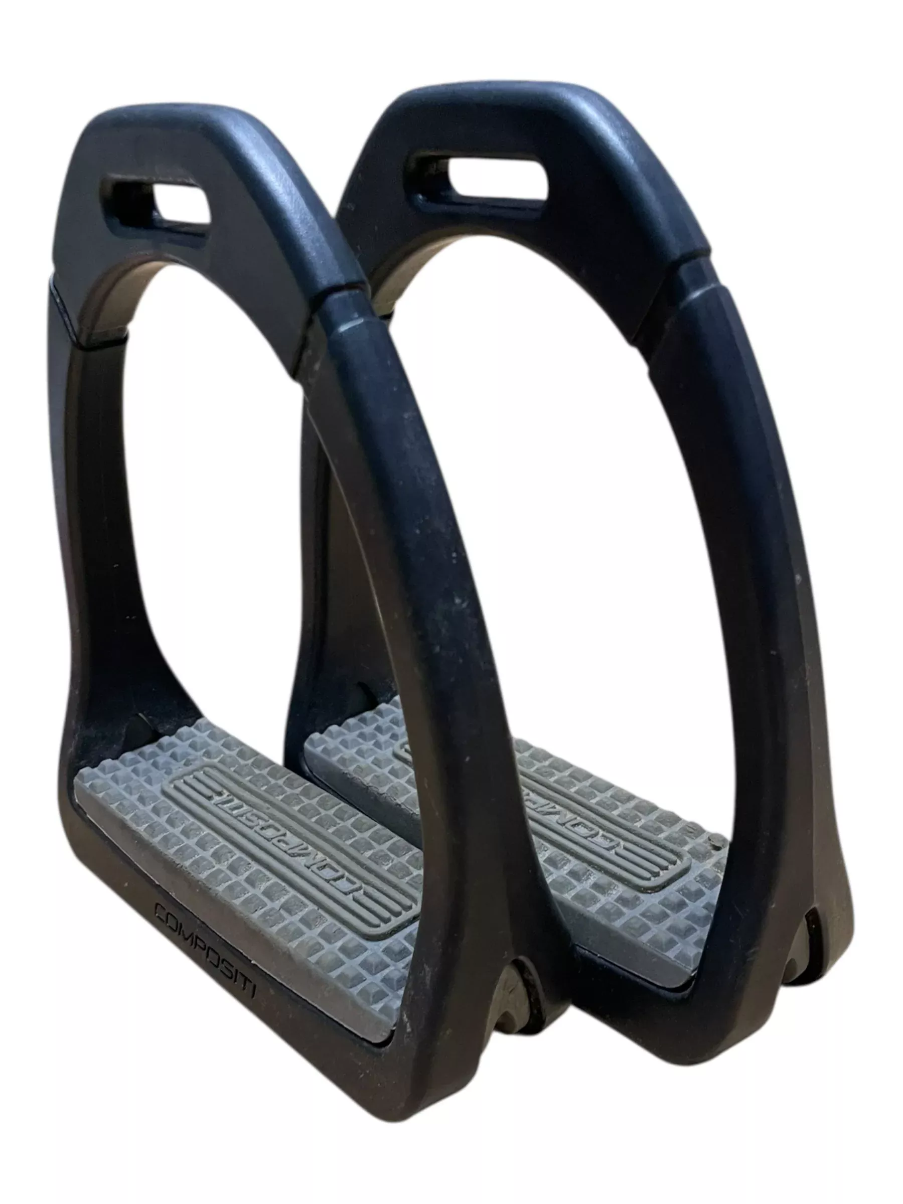 Compositi Stirrups - Black/Gray - Approx 5" - USED