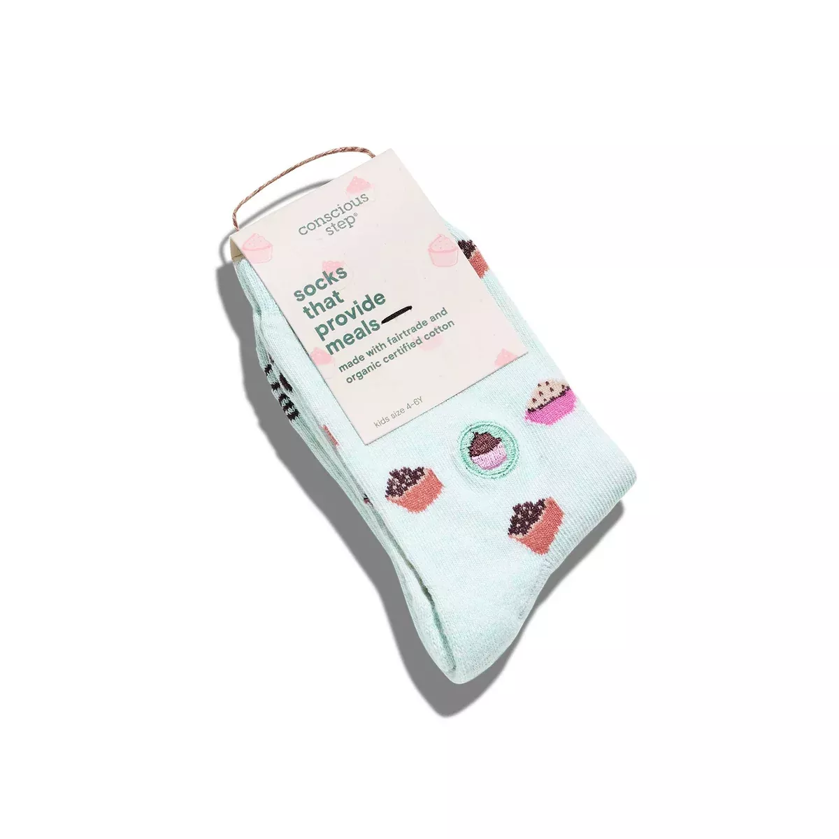 Conscious Step - Kids Socks that Provide Meals (Blue Cupcakes)