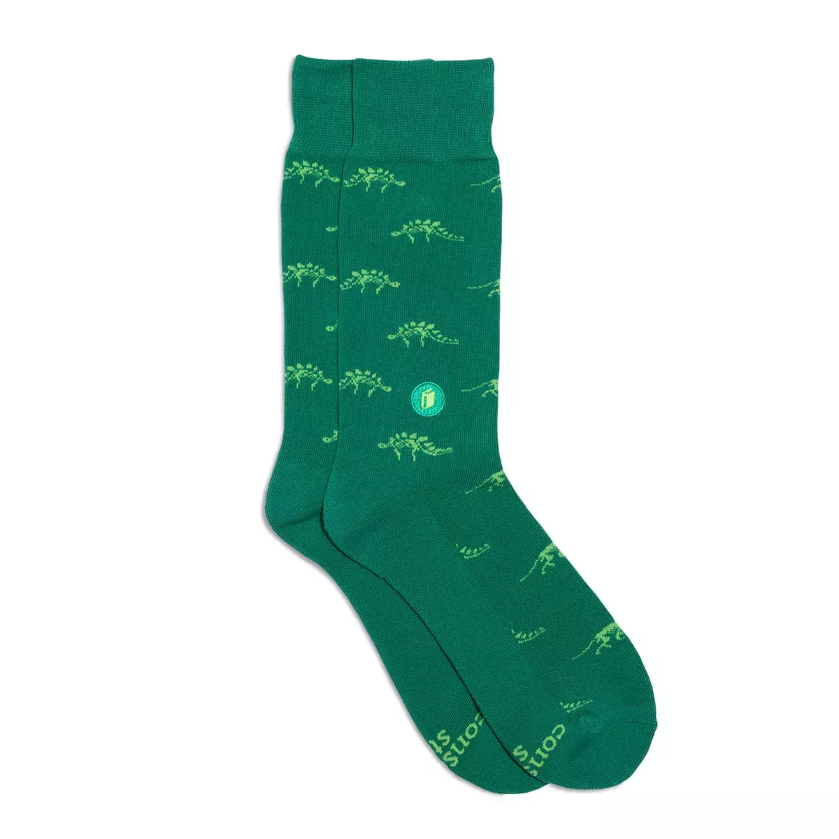 Conscious Step - Socks that Give Books(Green Dinosaurs)
