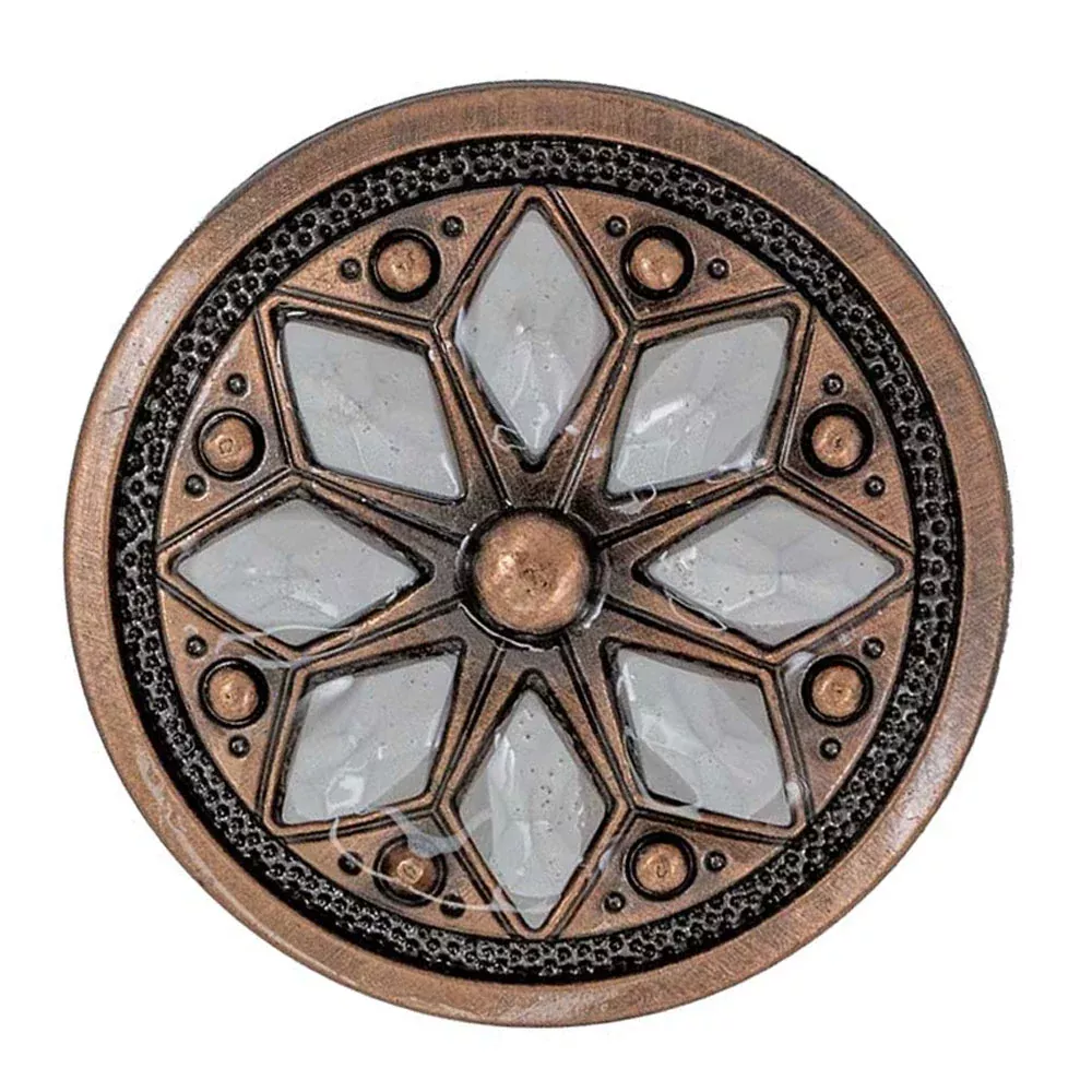 Copper Flower Concho w/White Stone
