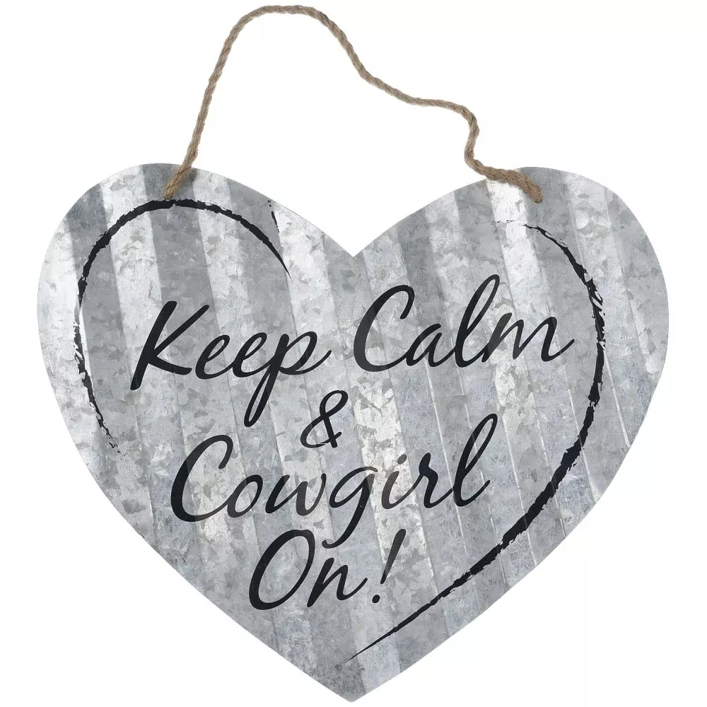 Corrugated Metal Heart Sign 20"