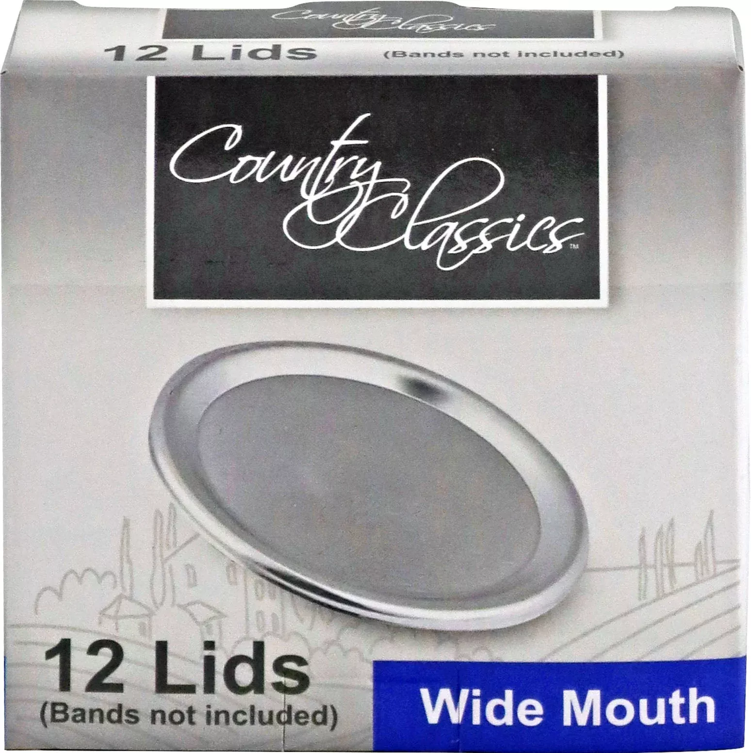 Country Classics Wide Mouth Lids 12 CT