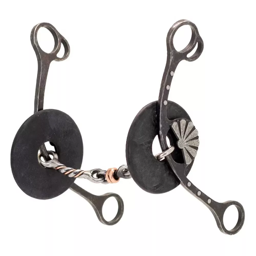 Cowboy Tack Fan Concho Dog Bone Twisted Gag Bit