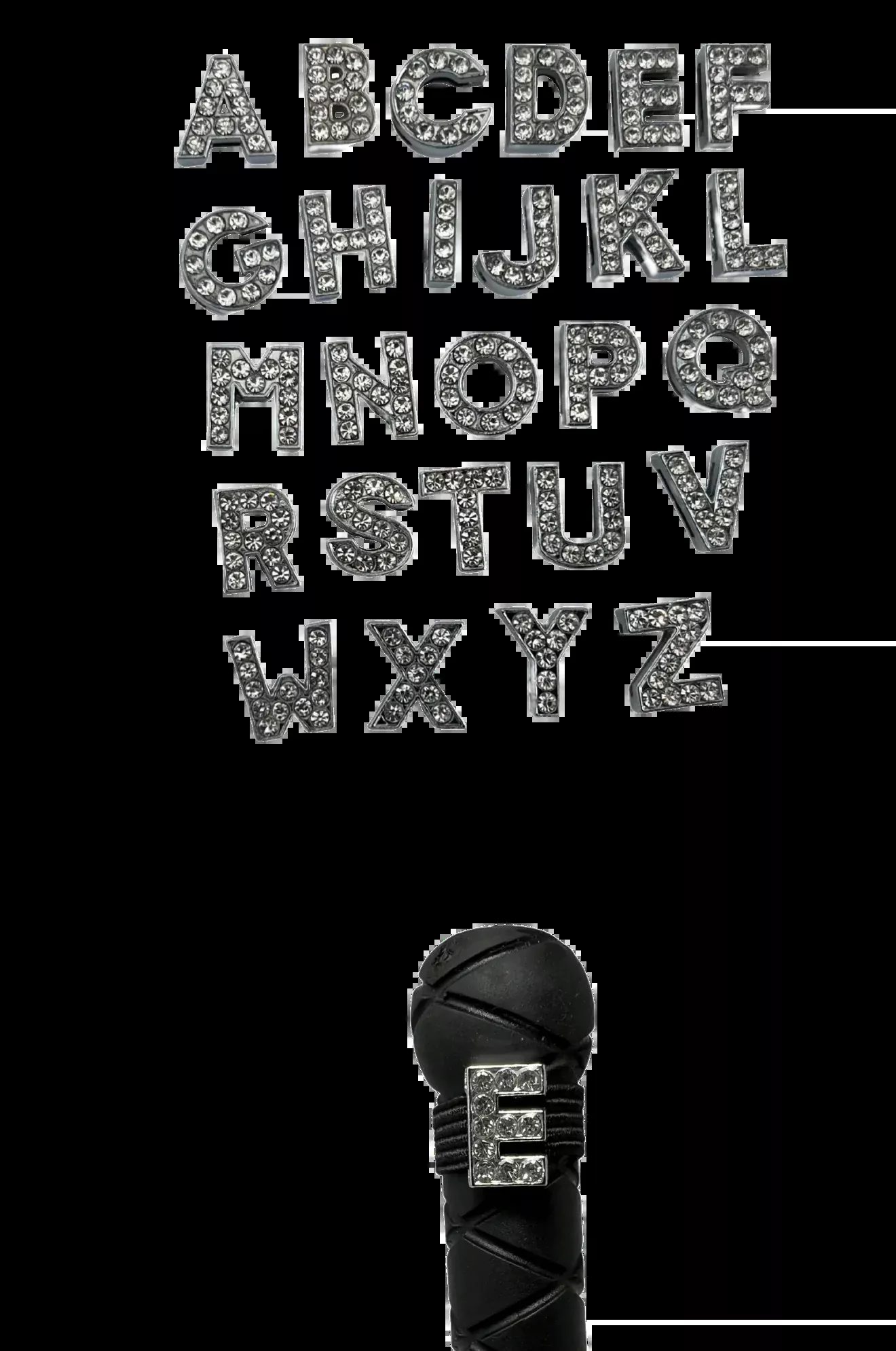 Crop Whip Letter Charm