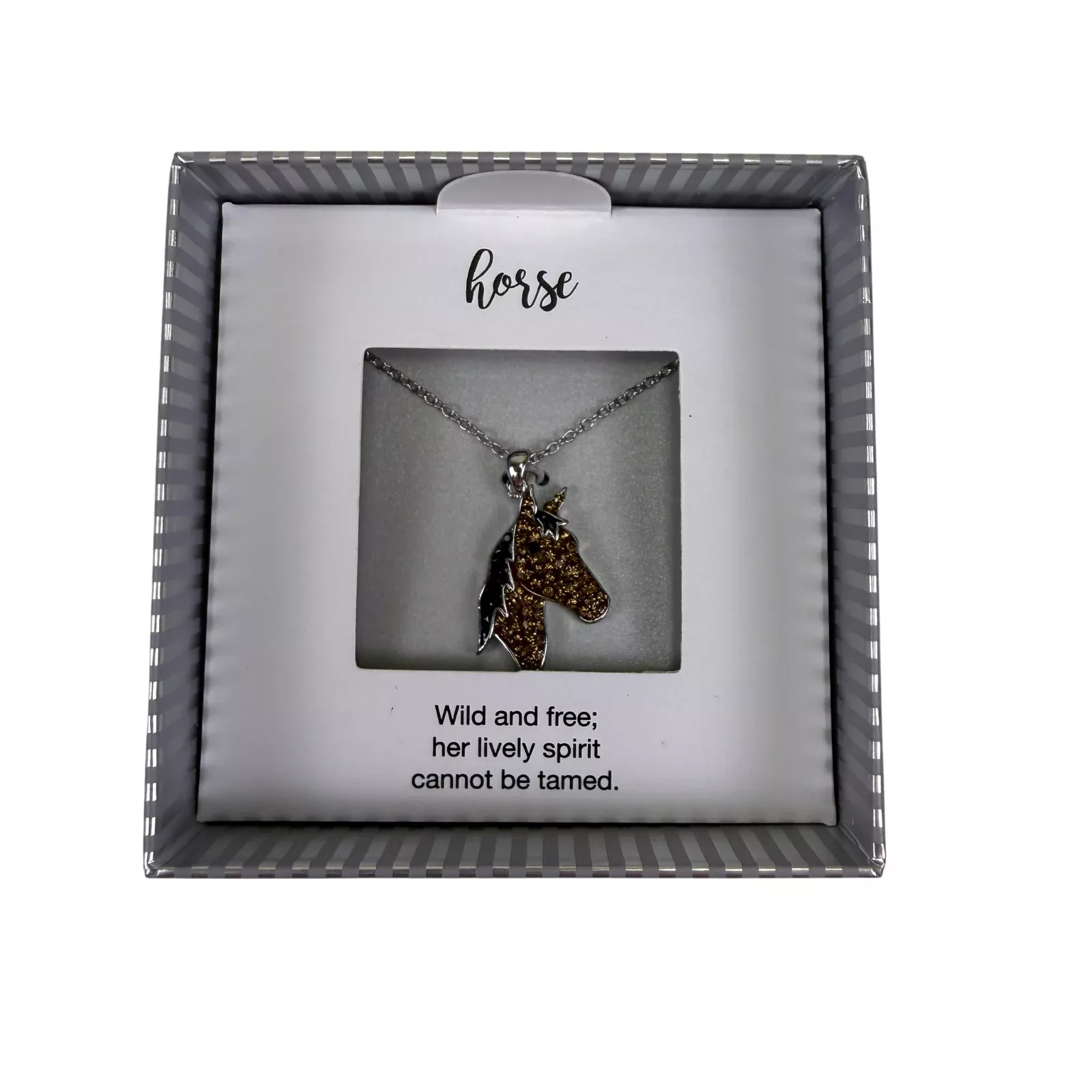 Crystal Horse Necklace in Bay - One Size
