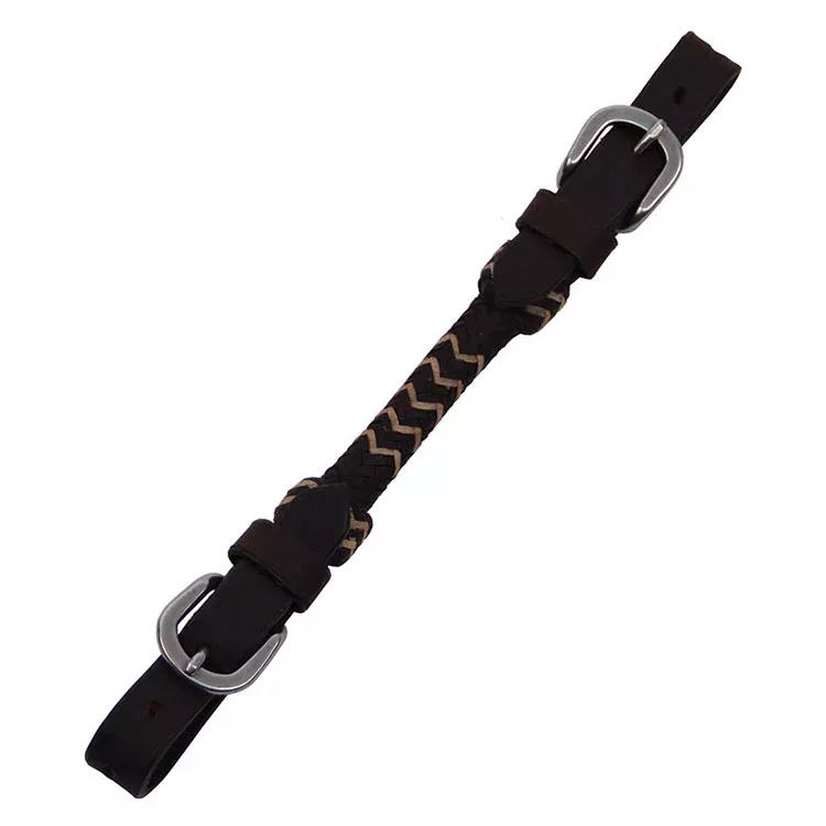 Curb Strap W/Choc RH Weave