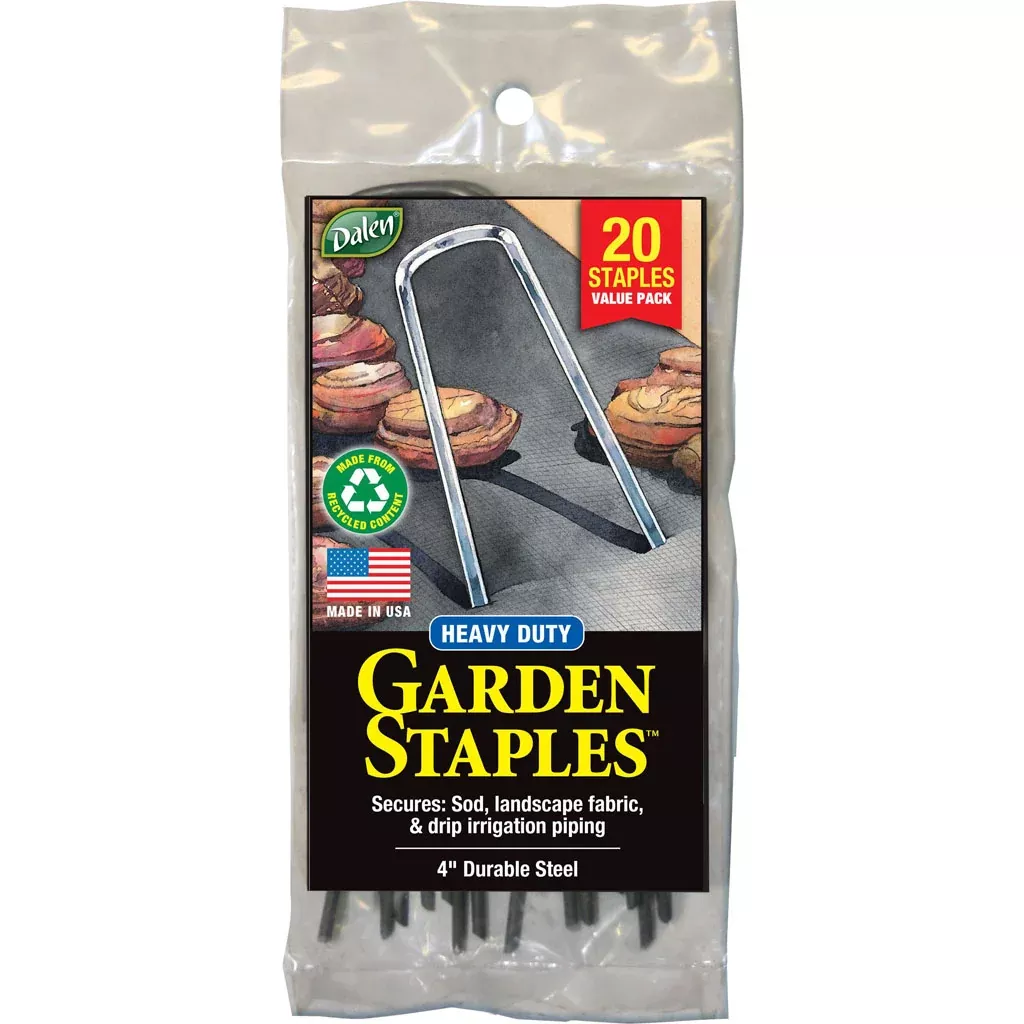 Dalen Garden Staples, Steel, 4 in, 20 Pack