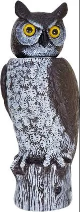 Dalen Natural Enemy Scarecrow Rotating-head Owl, 18 IN