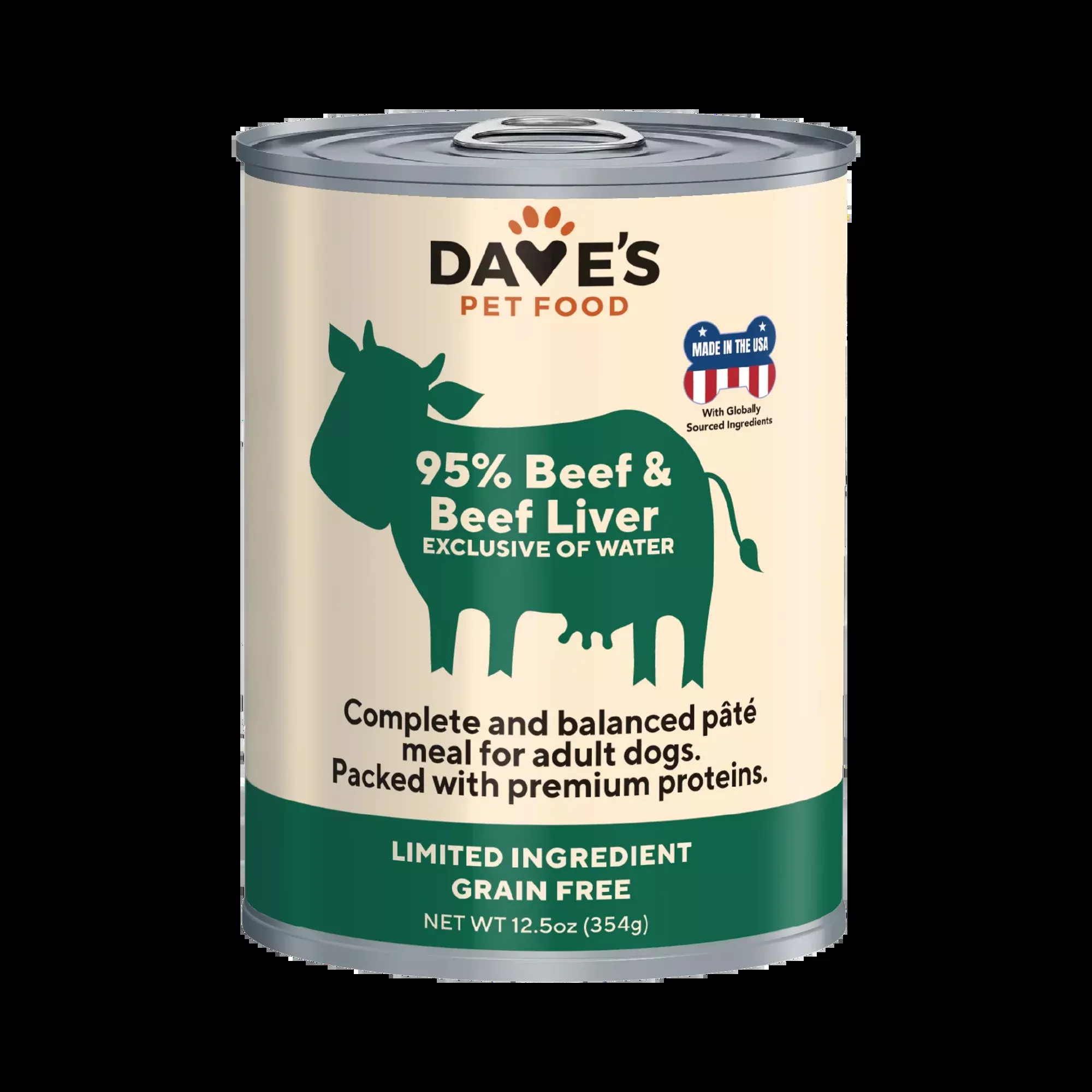 Dave's 95% Beef & Beef Liver Wet Dog Food