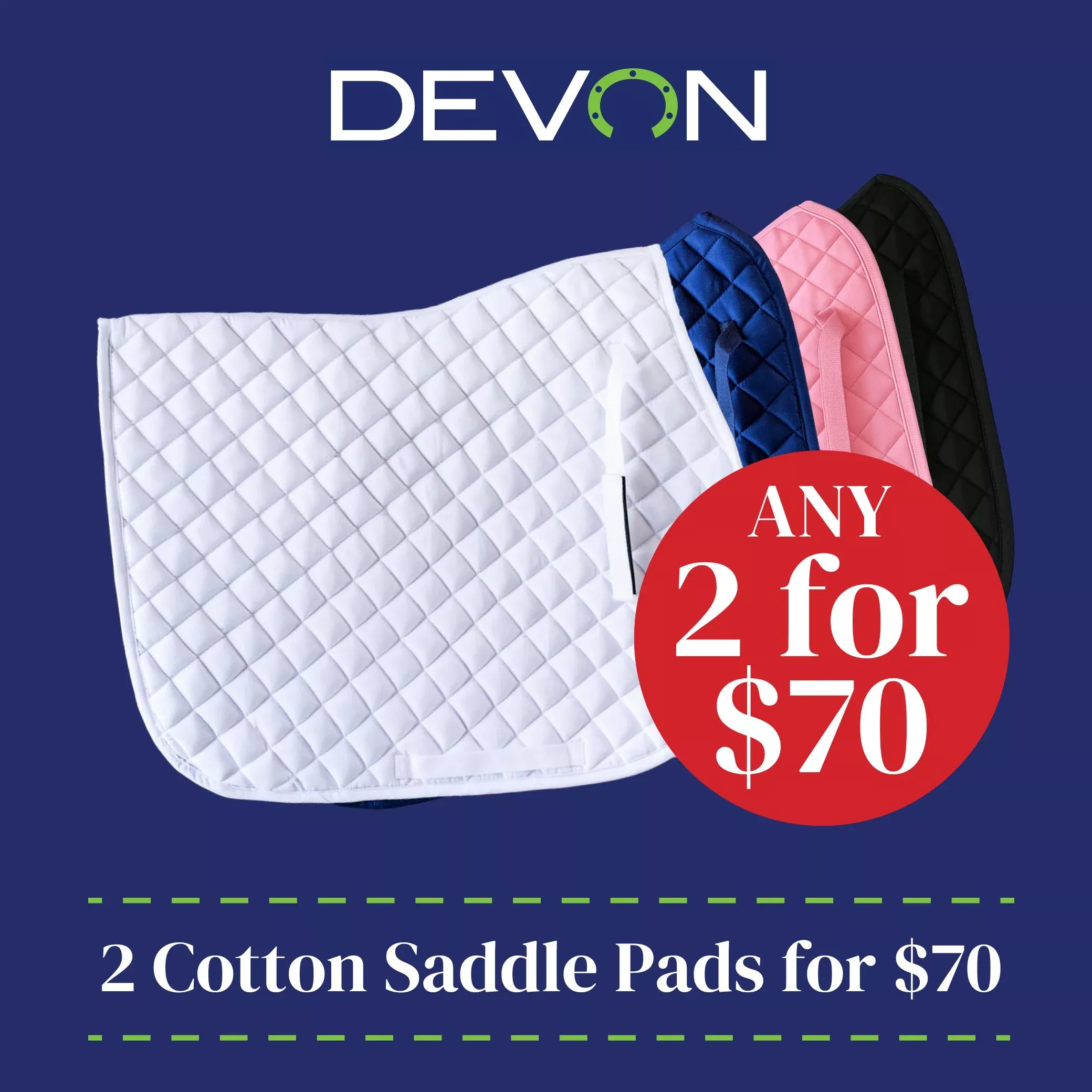 Devon Cotton Saddlepad Dressage