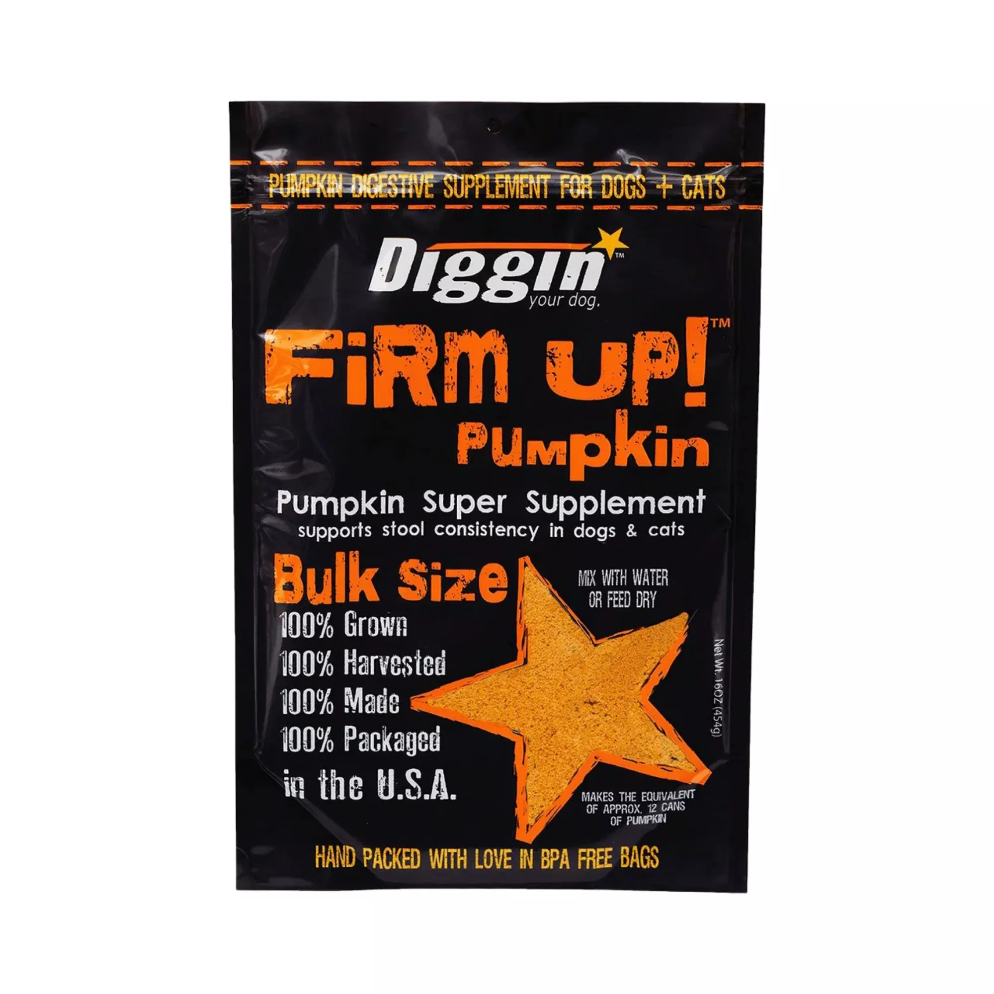 Diggin Firm Up! Pumpkin for Dogs & Cats
