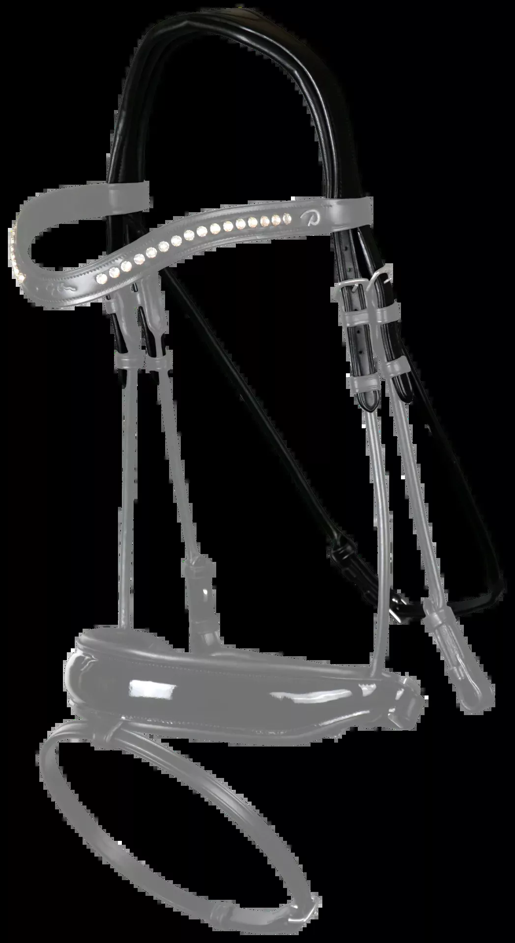 Dressage Anatomic Headpiece with Throatlatch Round Leather