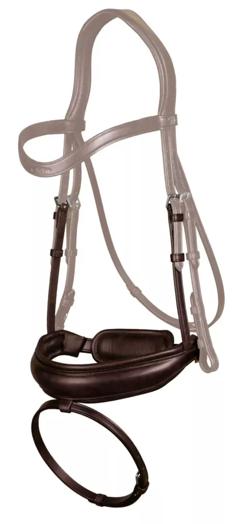 Dressage Matte Large Crank Noseband with Flash