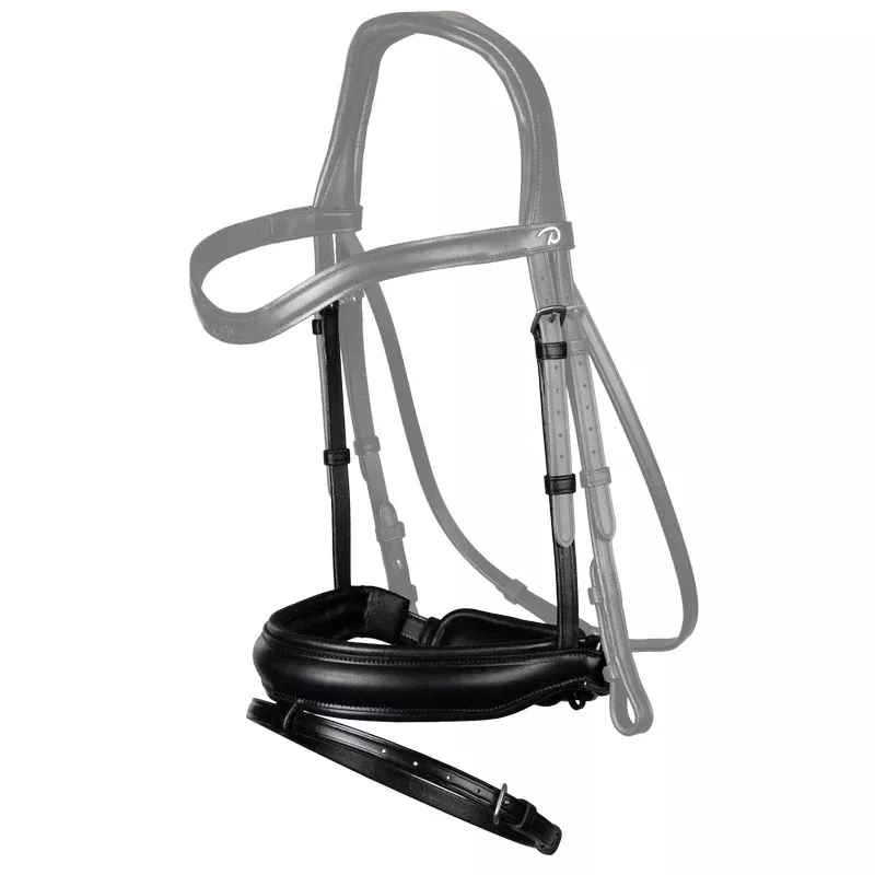 Dressage Matte Medium Crank Noseband with Flash