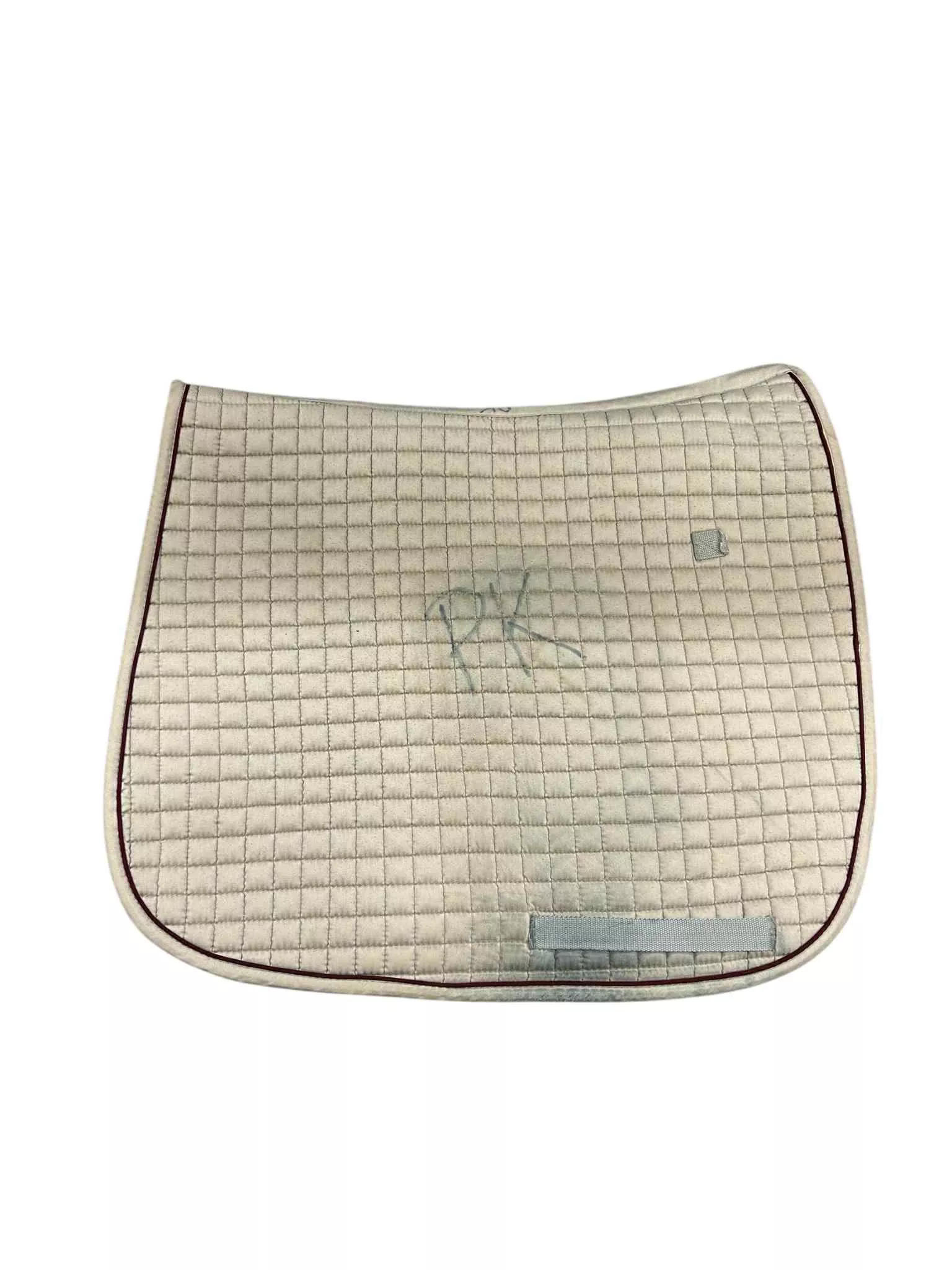 Dressage Saddle Pad - Tan/Maroon - Full Size- USED