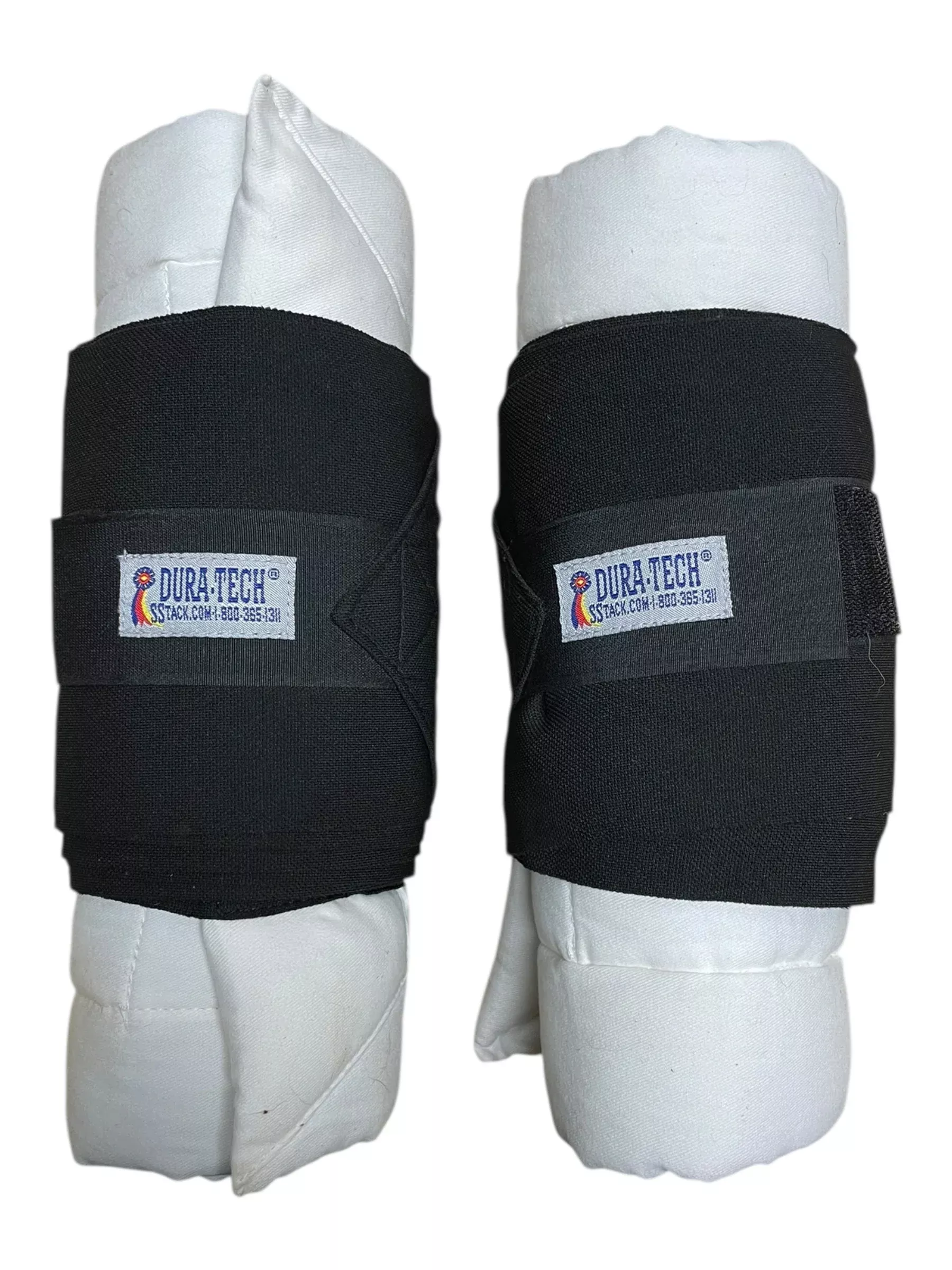 Dura-Tech Wraps/Standing Bandage Combo *Pair* - White/Black - Approx 12" - USED