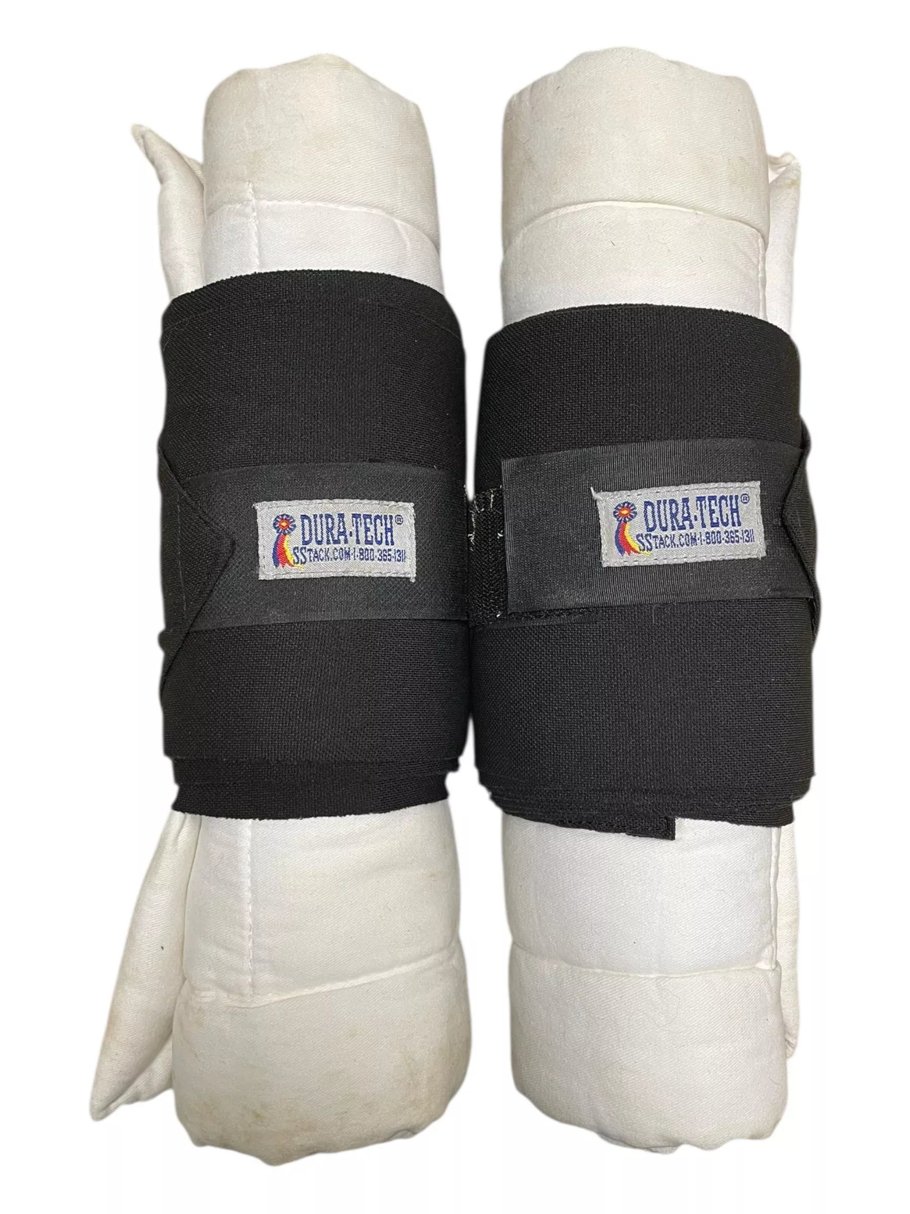 Dura-Tech Wraps/Standing Bandage Combo *Pair* - White/Black - Approx 13.5" - USED