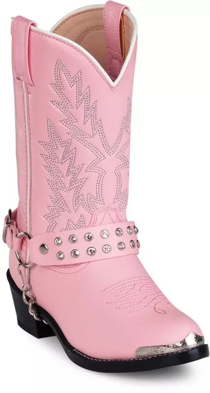 Durango Big Kids Pink Rhinestone Western Boot