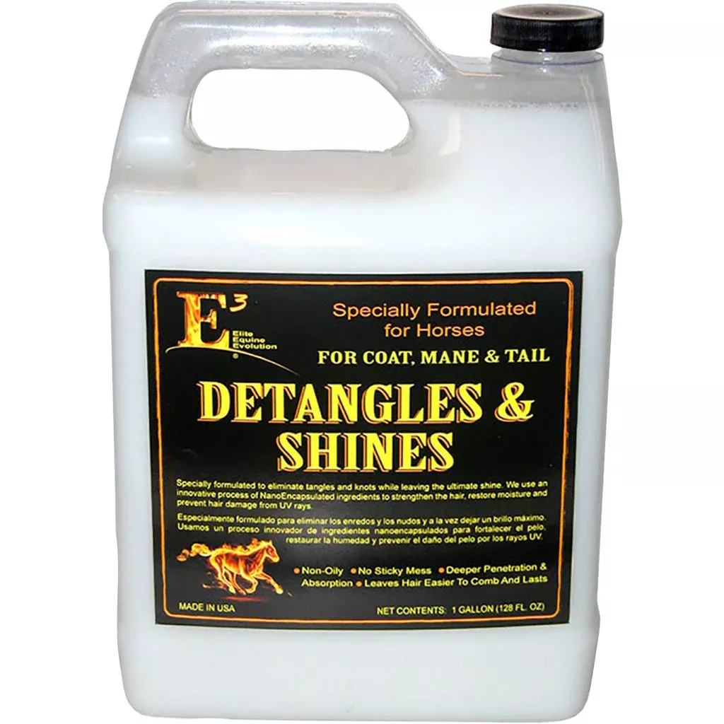 E3 Detangles & Shines for Horses, 1 Gallon